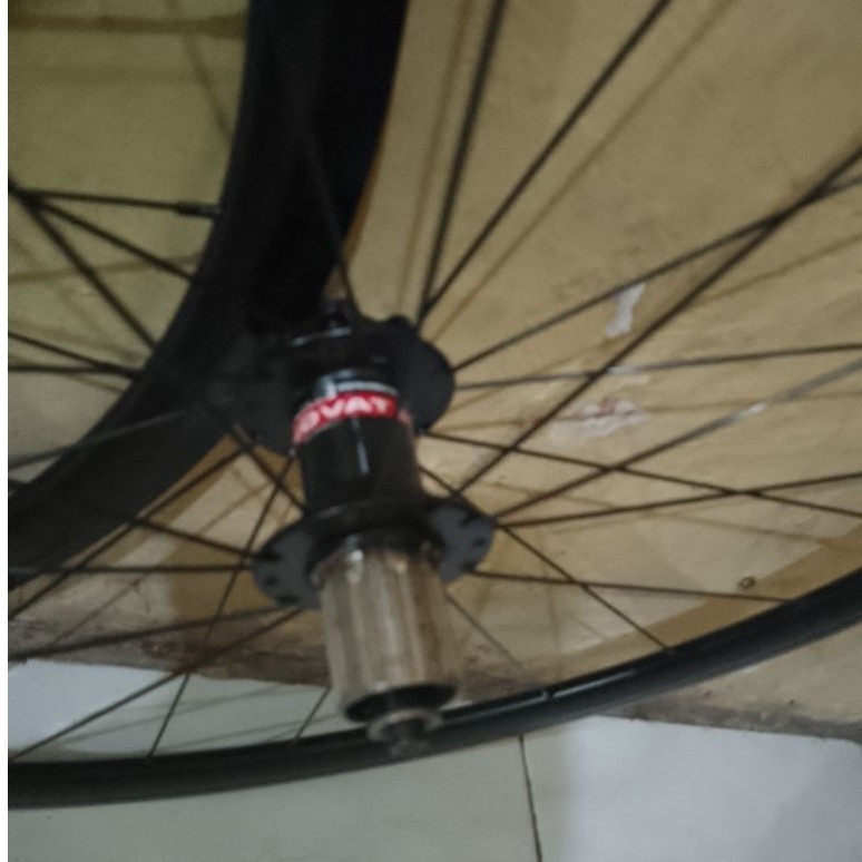 wheelset roadbike hub freehub novatec 24 hole depan belakang depan panjang 100 belakang 135