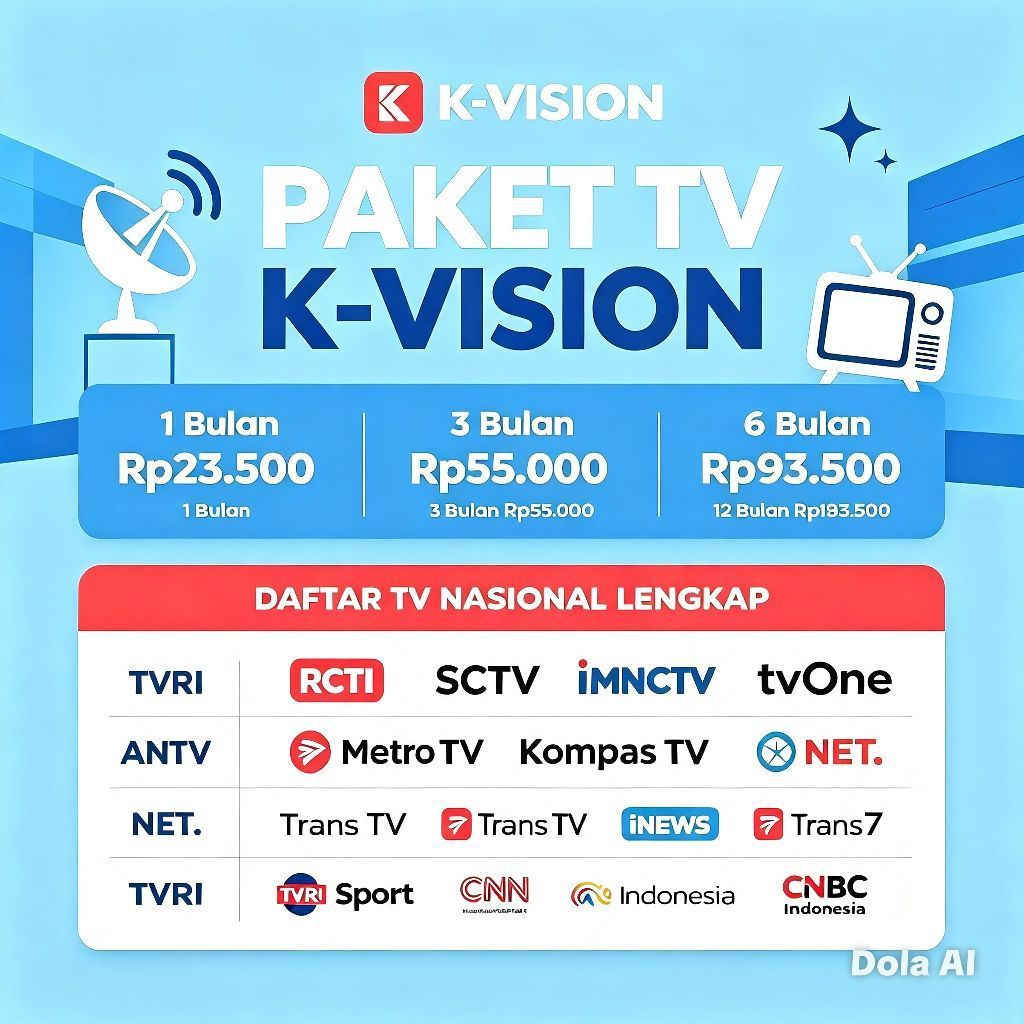 K-Vision paket cling 6 bln/180 hari MNC grup