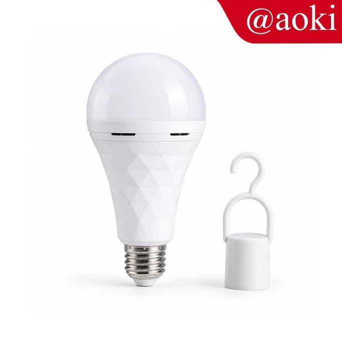 AOKI Lampu LED Emergency AC/DC Rechargeable 10W 15W 18W Bohlam Darurat Otomatis Menyala Saat Listrik
