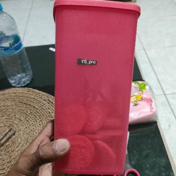Kotak Penyimpanan Plastik Merah YS_pro dengan Tutup untuk Serbaguna