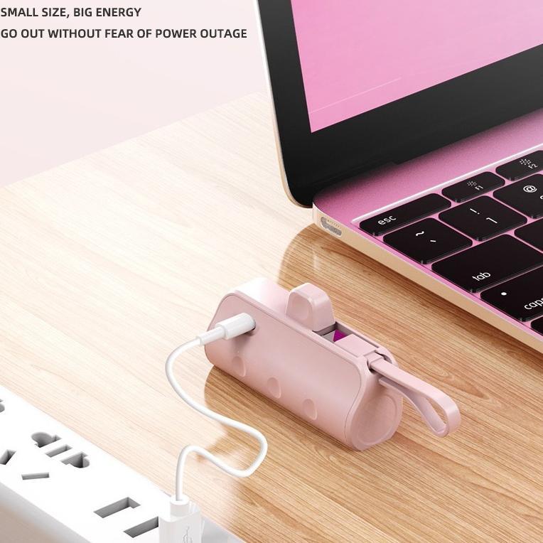 TERBARU CLOEMA MINI POWERBANK 5000MAH FAST CHARGE STAND WITH TYPE C LIGHTNING FOR IPHONE ANDROID SAM