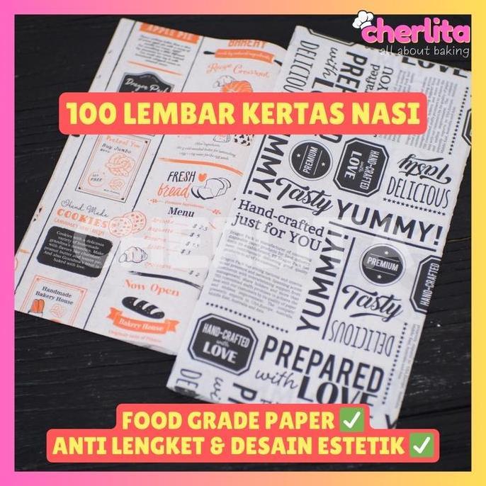 Kertas Nasi Motif Food Wrapper Laminasi Foodgrade Premium