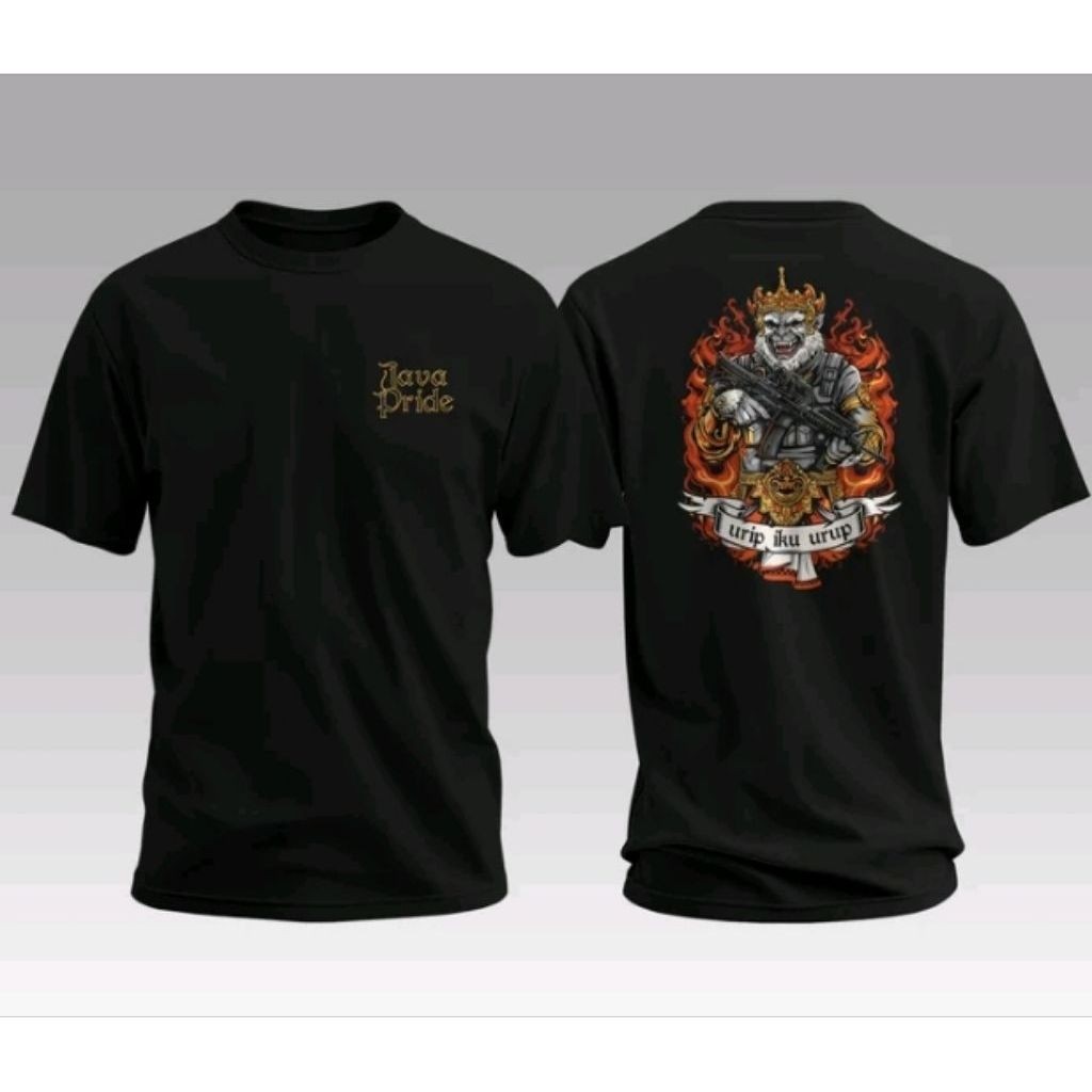 Kaos   Java Pride  Urip Iku Urup T-shirt Unisex Design Tactikal Pria