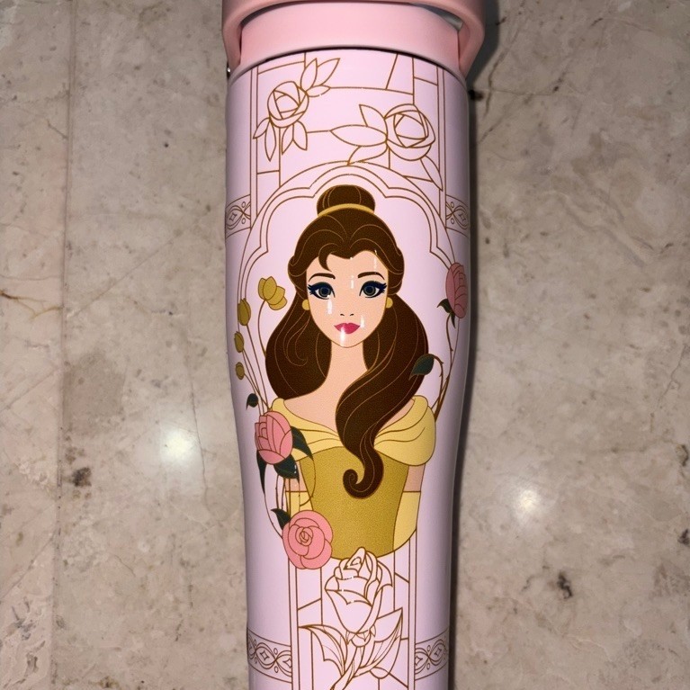 DEFECT corkcicle go cup tumbler princess edition belle NEW