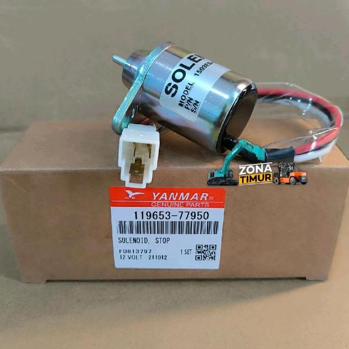 Solenoid Yanmar 119653 77950 Solenoid Stop Yanmar 119653-77950 12Volt