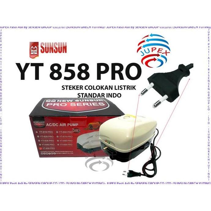 Pompa Udara Sunsun Yt-858 Pro Ac/Dc , Air Pump Yt 858 Pro Acdc