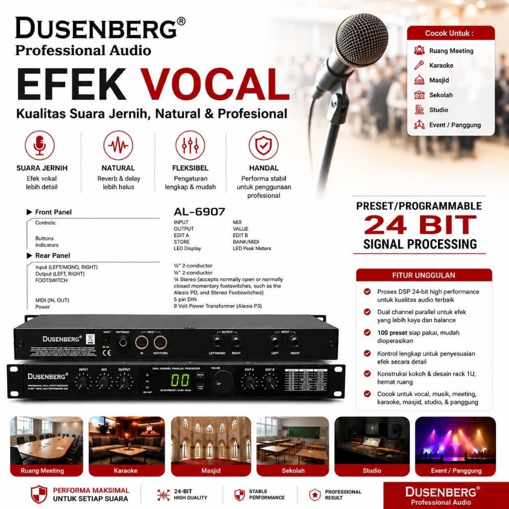 DUSENBERG EFEK VOCAL AL 6907/ Dusenberg Efek Vocal Al6907/ dusenberg efek vocal al6907
