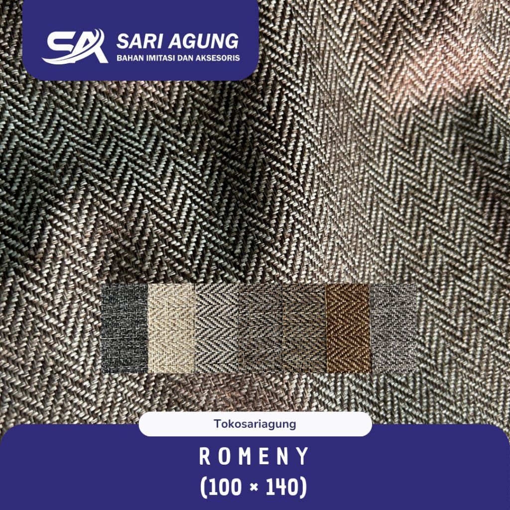 KAIN SOFA ROMENY ( METER ) KAIN SOFA ROMENY / KAIN SOFA MOTIF ZIGZAG