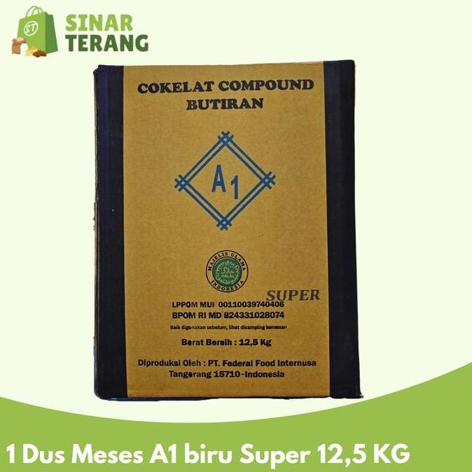 1 KARTON meses A1 Biru Super mesis coklat 12.5 kg