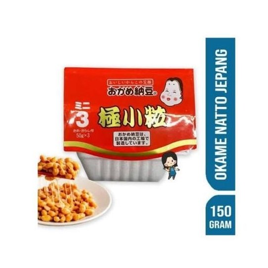 okame natto goku kotsubu 3x50gr | kedelai | tempe jepang | fermentasi Makanan Instan Food