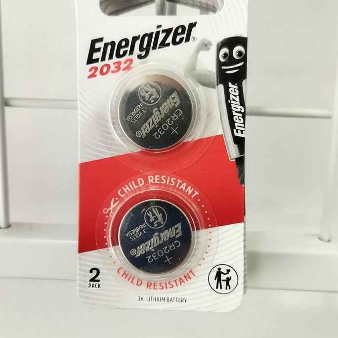2pcs Baterai Kancing Energizer CR-2032 3V Lithium Battery Remote LED