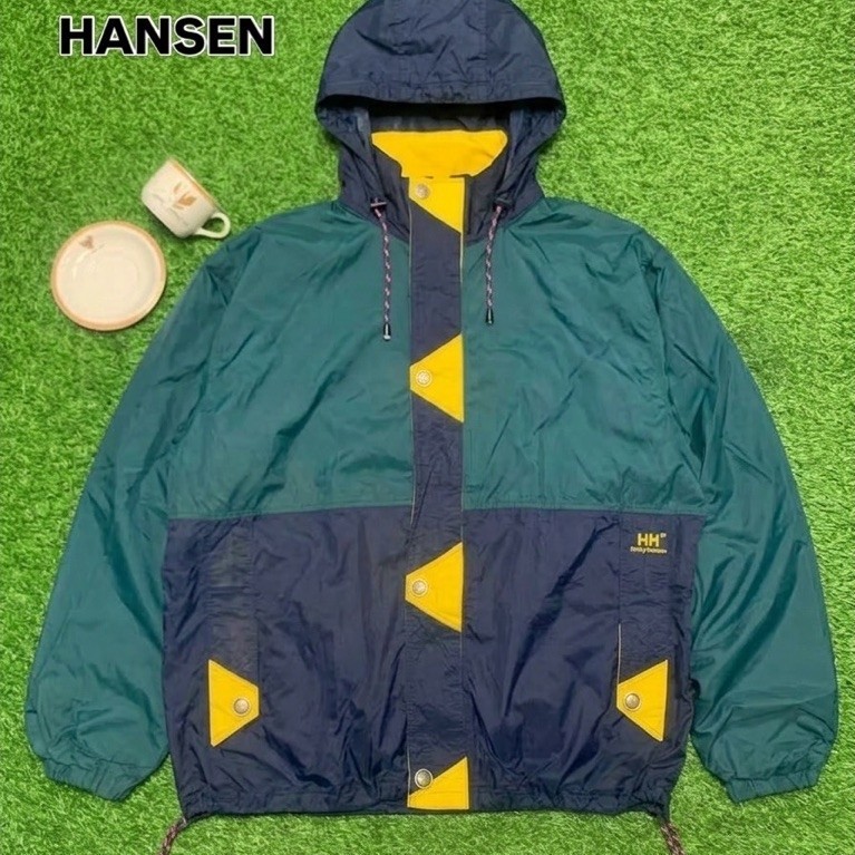 jaket outdoor Vintage HELLY HANSEN COLOR block second original