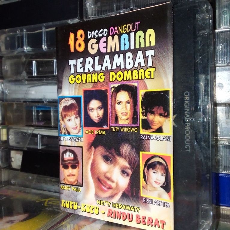 Kaset CD 18 Disco Dangdut Gembara Terlambat Goyang Dombret lagu Ade Irma Tuty Wibowo