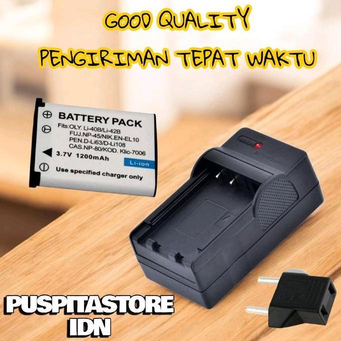 DS14 - Baterai & Charger Olympus FE4000 FE4010 FE4030 FE4050 Batre Casan