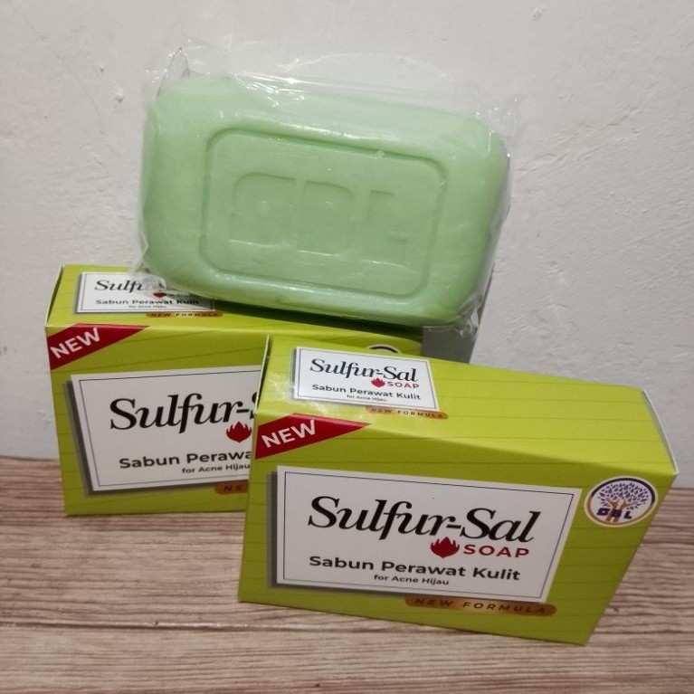 Sulfur-Sal SOAP Sabun Perawatan Kulit for Acne Hijau Bar Soap