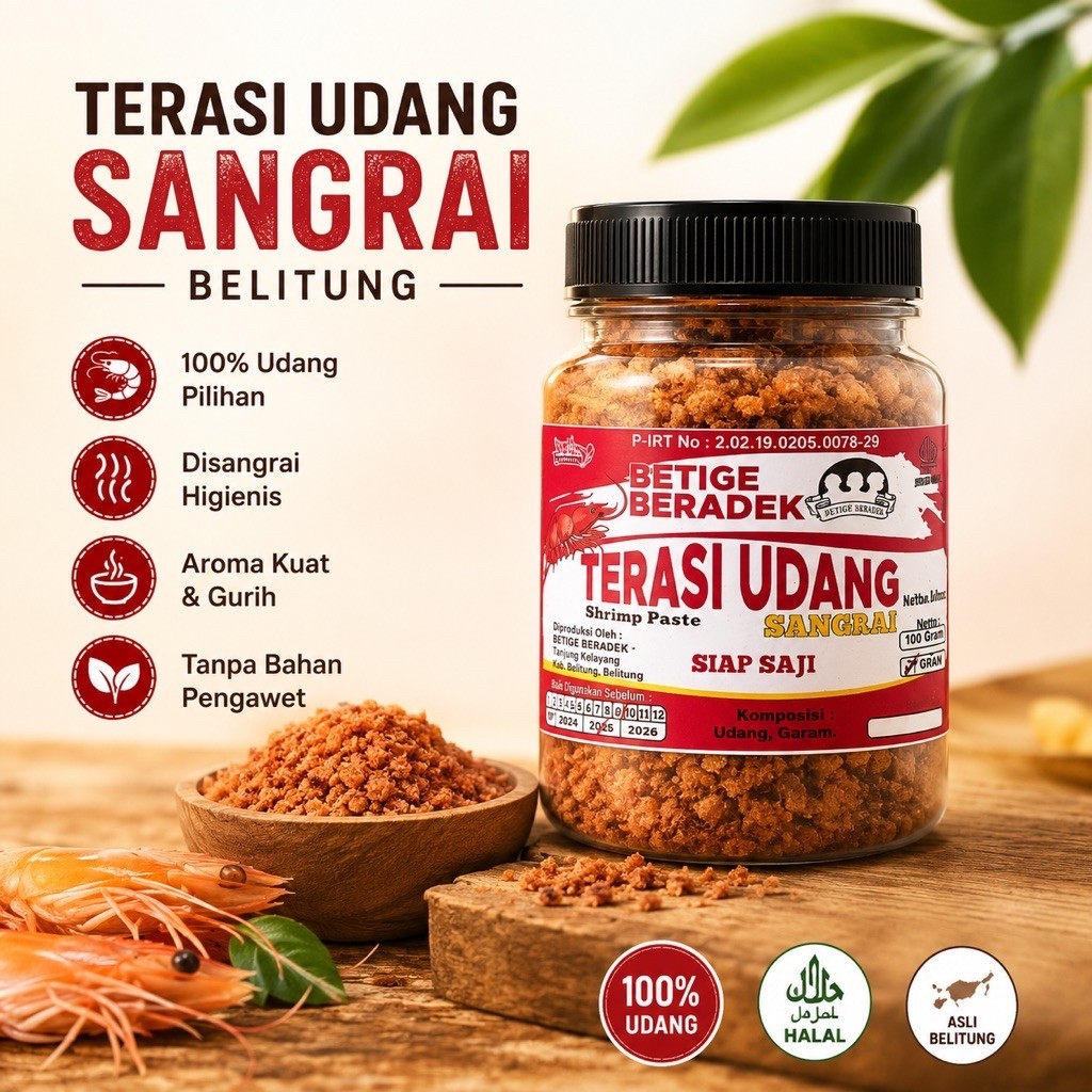 terasi udang asli belitung