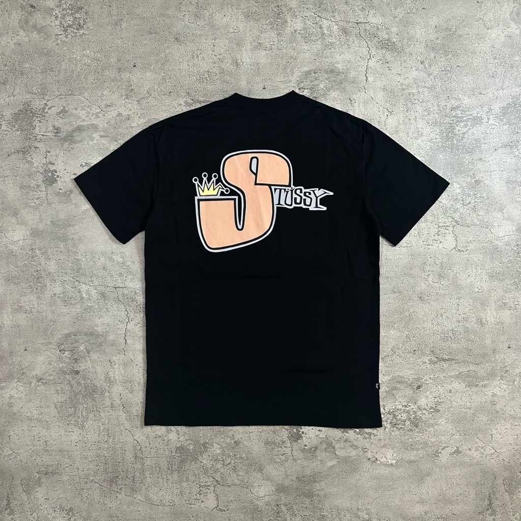 STUSSY PHAT S BLACK TEE
