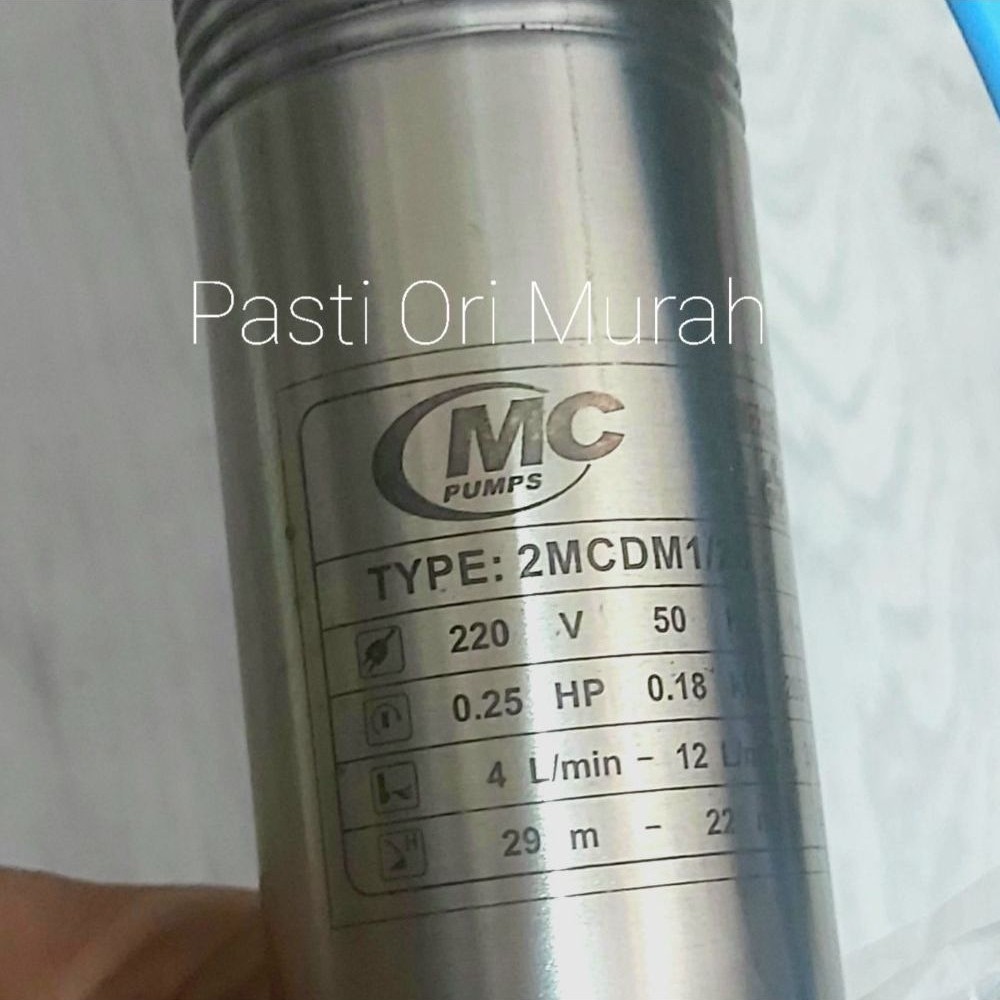 Pompa Submersible Nasional MC sibel 2" 2in 2 dim 0.25HP pompa celup sumur dalam