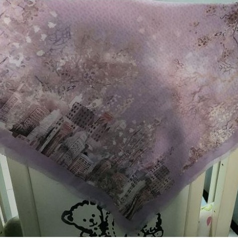 Buttonscarves - Newyork Collector Lilac (PRELOVED)
