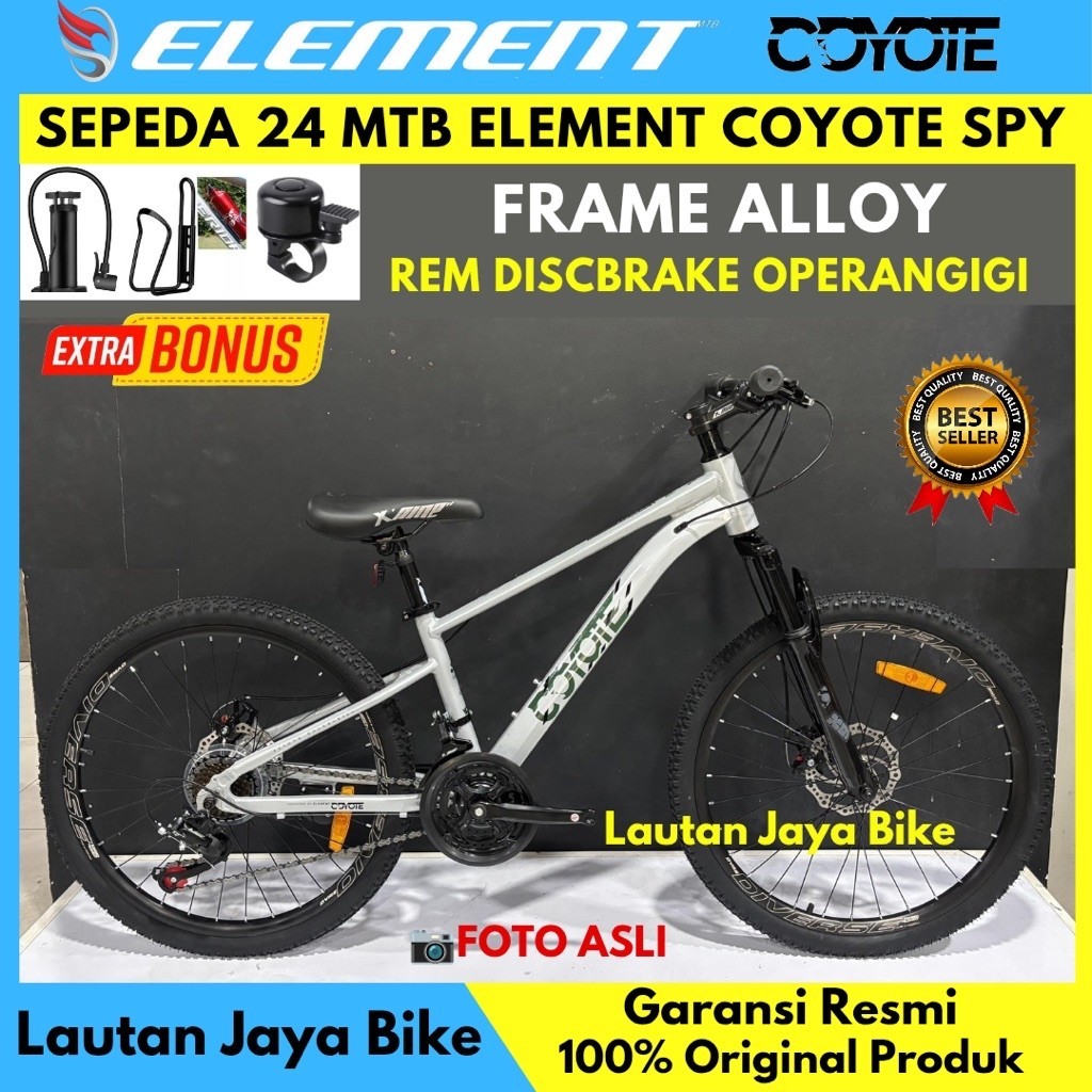 Sepeda Gunung MTB 24 Element Coyote SPY Frame Alloy Terbaru