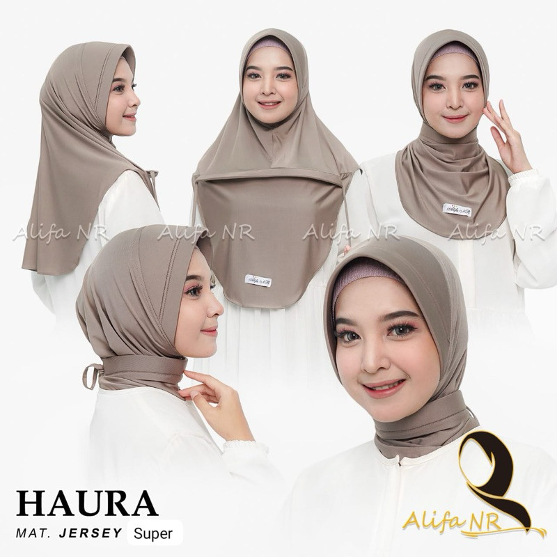 HAURA - JILBAB DINAS POLWAN || HIJAB DINAS INSTAN JERSEY || KERUDUNG POLWAN TALI