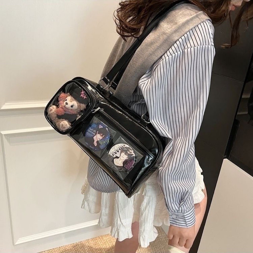 Itabag Tas Underarm Bag untuk boneka & badge tas selempang PVC transparan korea style