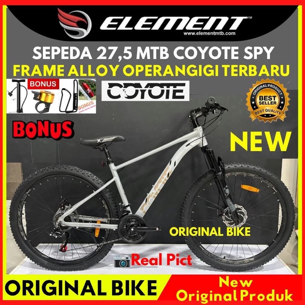 Sepeda Gunung MTB 27,5 Element Coyote SPY Frame Alloy Terbaru