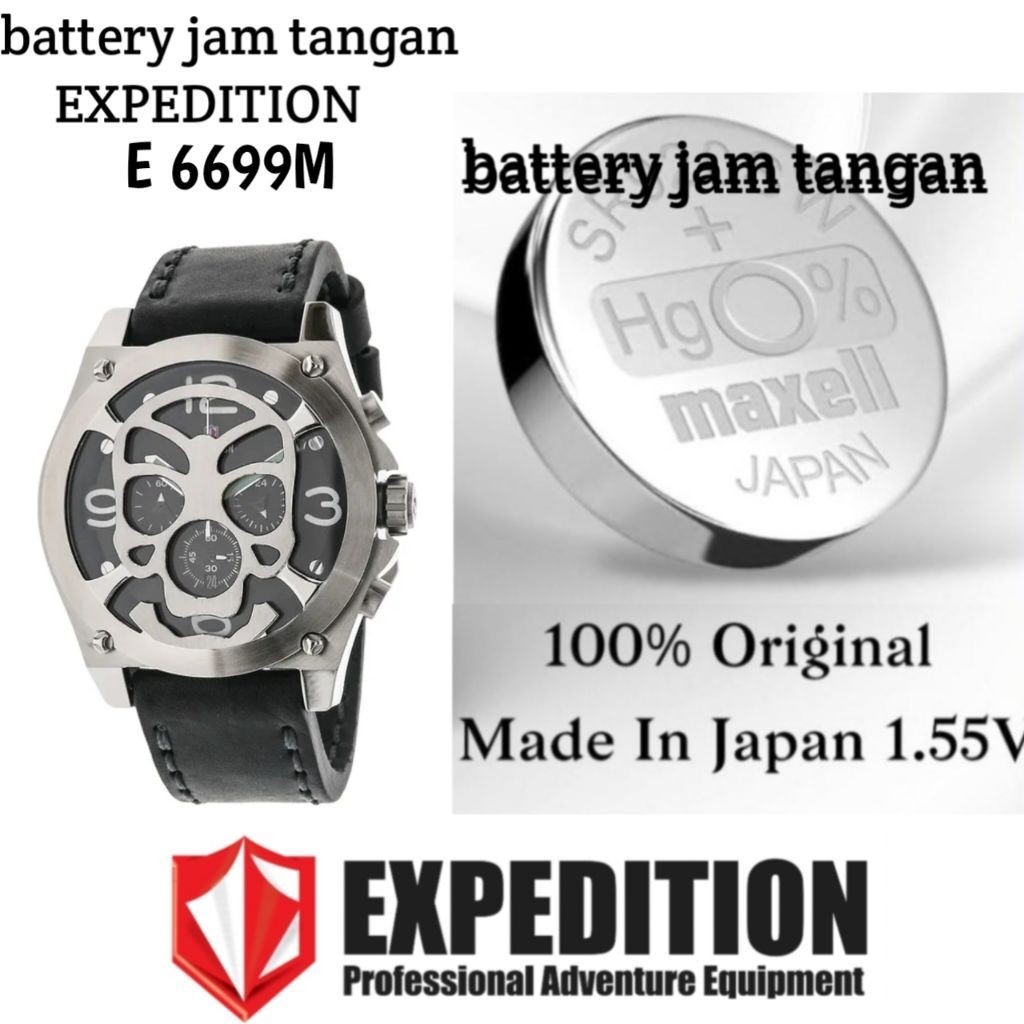 battrai jam tangan expedition type e6699 battrai pengganti battrai original