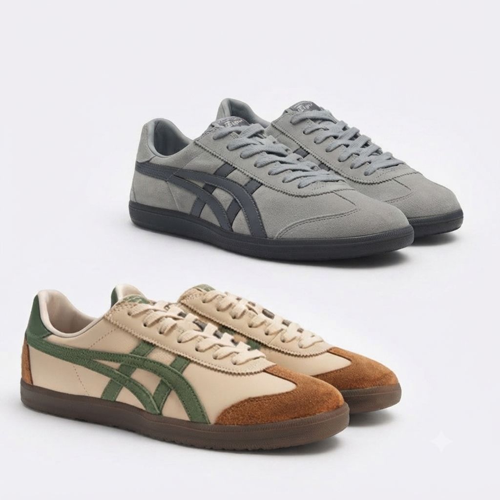 Sepatu Kasual Onitsuka Tokuten Beige Green/Grey Original