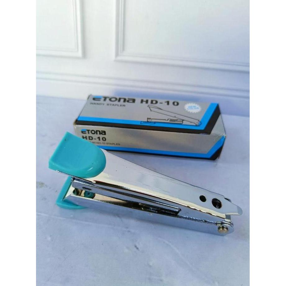 1 BOX MESIN STAPLER / STEPLES / HEKTER / STAPLES ETONA SEDANG MEDIUM HD-10 (12 PCS) Stationery Red B