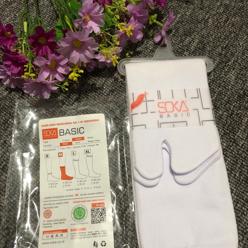 RAINI - Kaos Kaki Soka Jempol - Kaos Kaki Soka Basic Size M - Kaos Kaki Soka Polos
