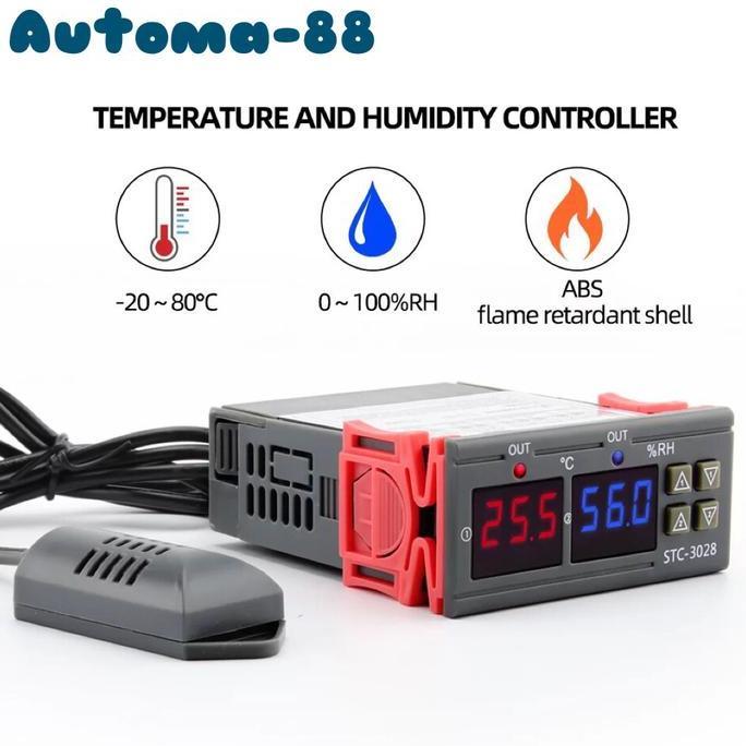 STC-3028 DIGITAL HUMIDITY TEMPERATURE CONTROLLER METER AC 220V STC3028 AUTO