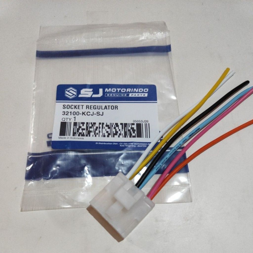 SJ SOCKET KIPROK REGULATOR TIGER KCJ /SOKET 6PIN 6 KABEL ORIGINAL