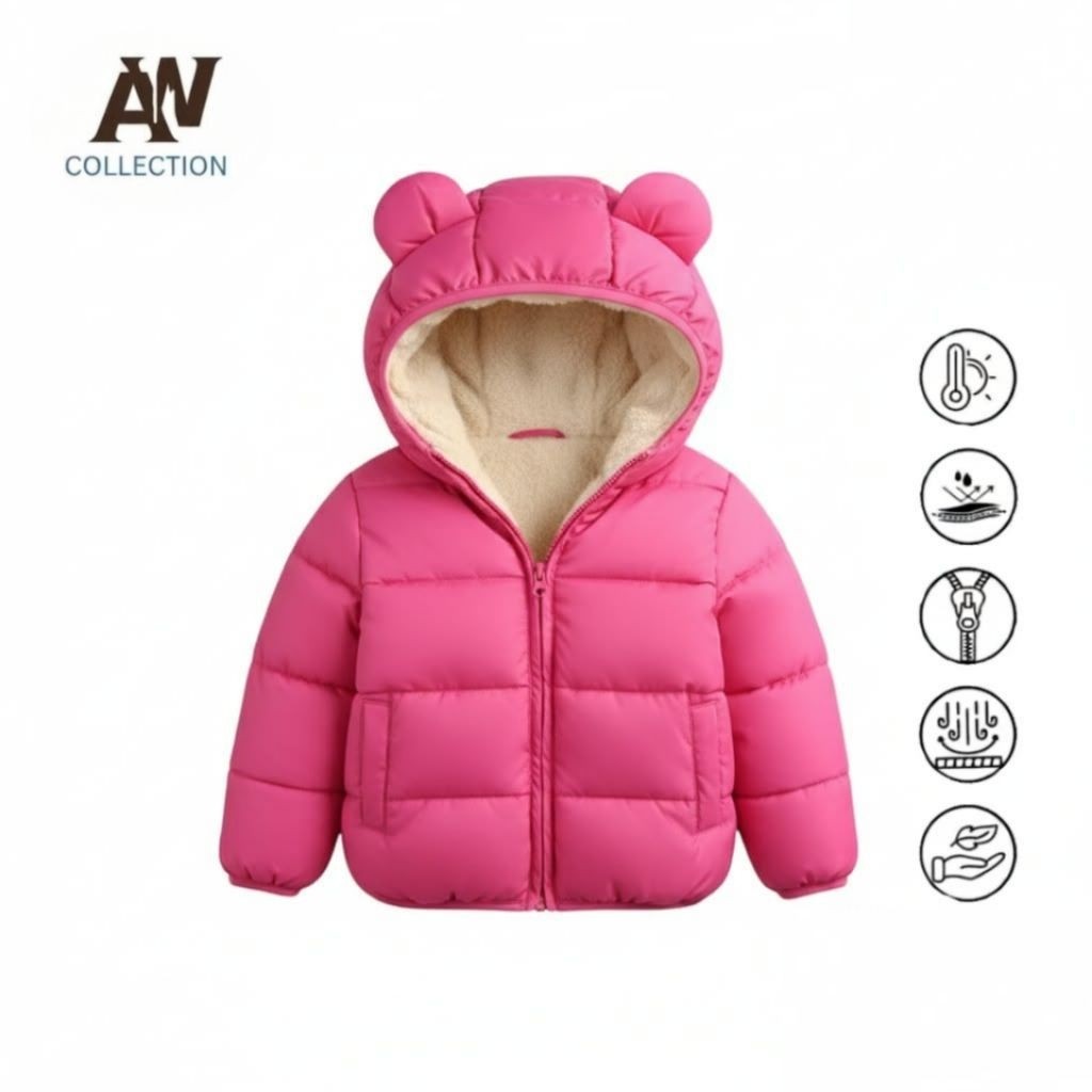 aw collection jaket outerwear musim dingin tebal untuk usia 1-12 tahun