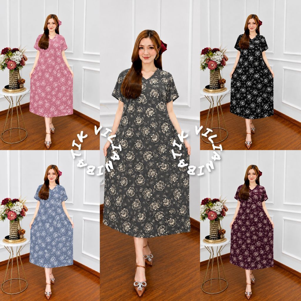 GROSIR DASTER MURAH HARGA PABRIK Daster Viral 10 pcs Bahan Rayon Premium Adem LD 110 PB 115 Resletin