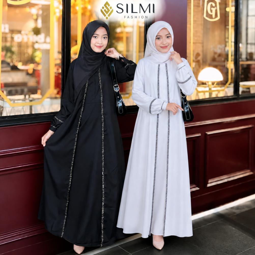 Produk Baru Silmi | Madani - Gamis Umroh Haji - Gamis Abaya Hitam Putih