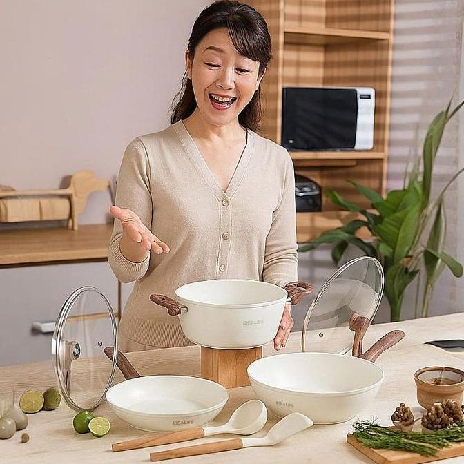 Idealife - Granite Cookware Set - Panci Masak Marble Set - Il-22B