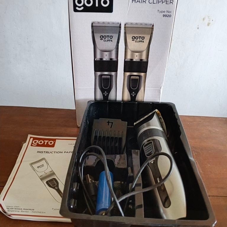 PL SECOND GOTO Hair Clipper type 9920 full dus lengkap