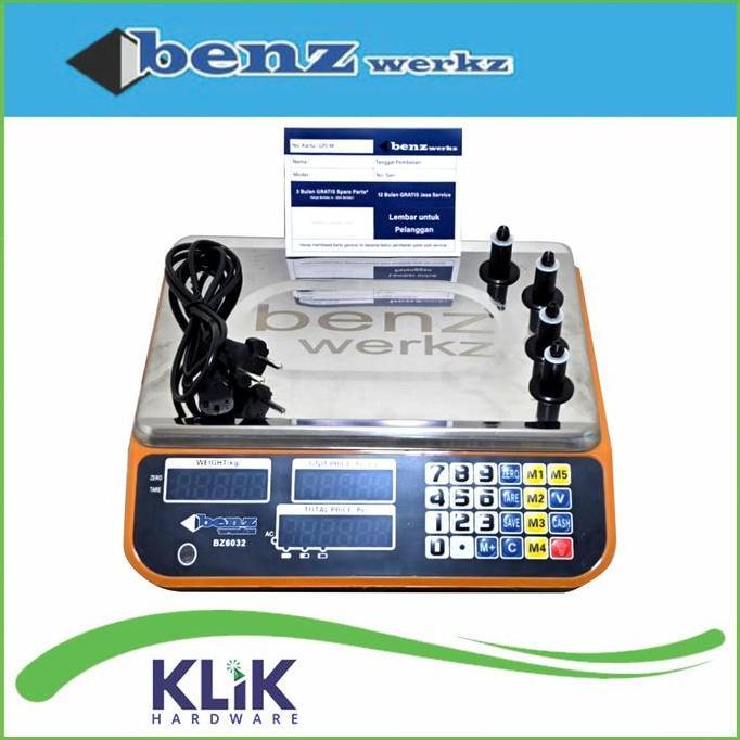Benz Bz-032 Timbangan Duduk Digital Counting Scale 30 Kg Buah Sayur Laundry Sembako 40 Kg Bz032