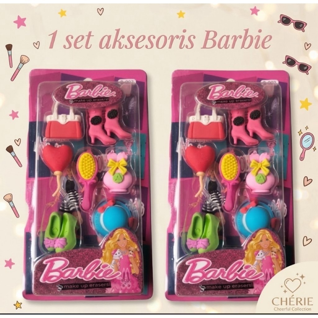 satu set mainan accessories Barbie lengkap untuk anak