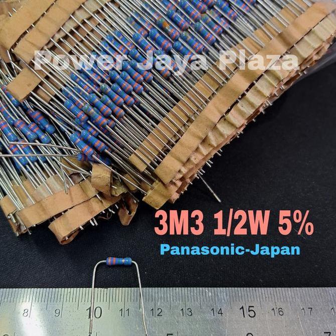 RESISTOR 3,3M 3.3M 3.3MOHM 3M3 1/2W 5%  JAPAN PJP79