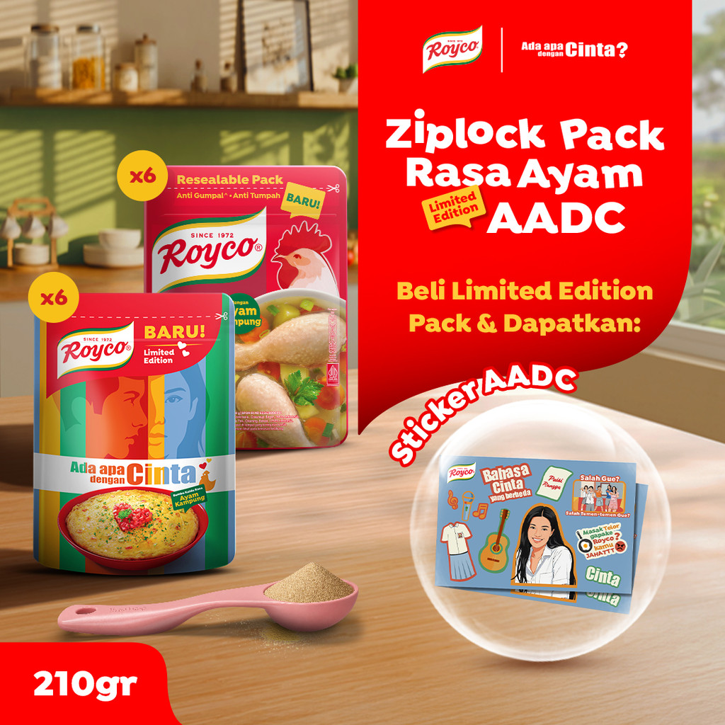 [LIMITED EDITION] Royco Ziplock Pack Ayam Kampung Limited Edition Ada Apa Dengan Cinta x6 + Royco Zi