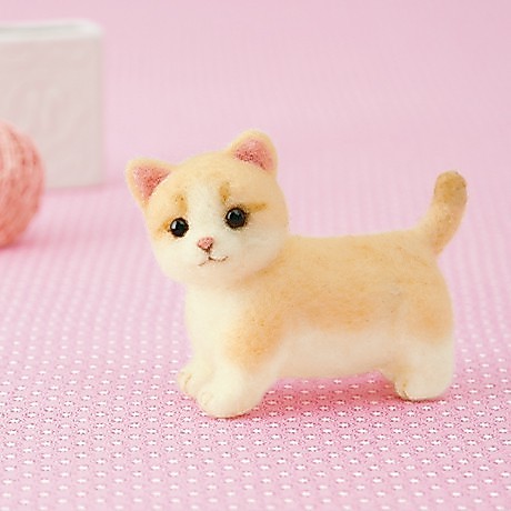 DIY needle felting craft kit munchkin cat