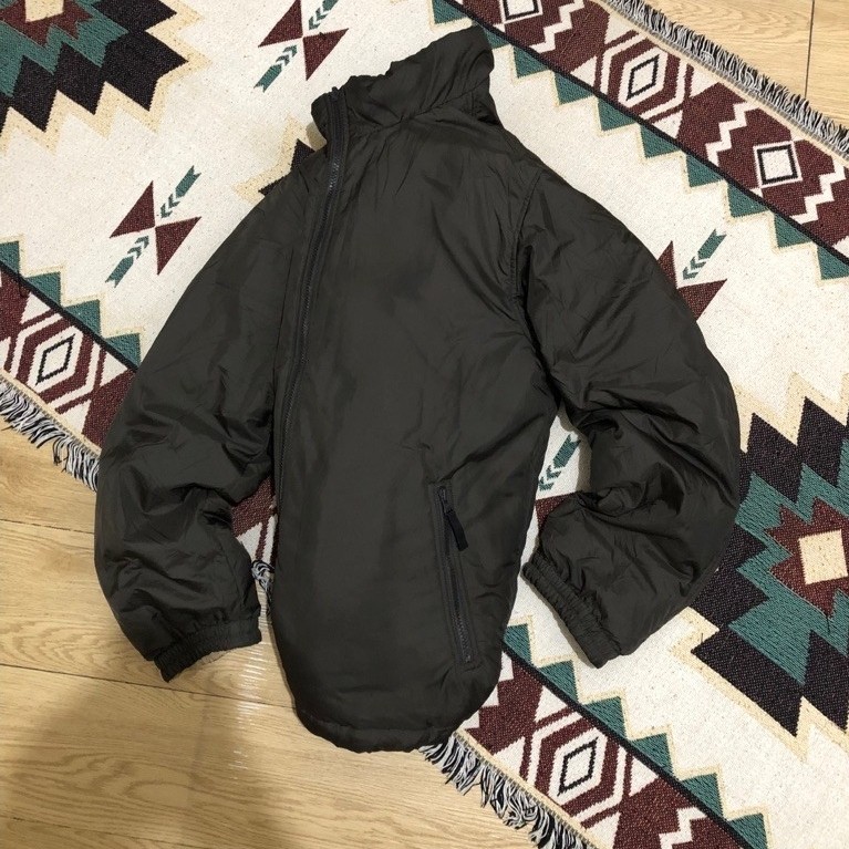 (HARGA NET / PAS) VINTAGE UNIQLO REVERSIBLE DOWN JAKET / JAKET BULU ANGSA ASLI SIZE L-XL / UNIQLO PU