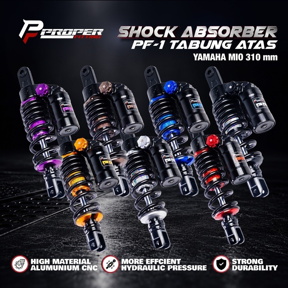 PROPER FITTING SHOCK ABSORBER PF-1 TABUNG ATAS YAMAHA MIO 310 MM