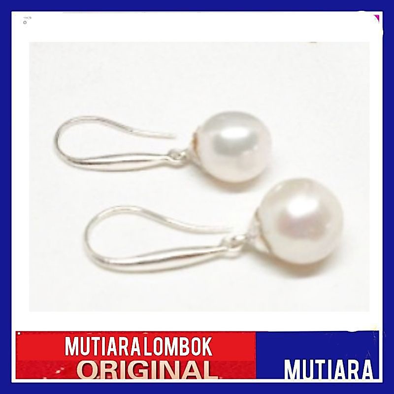 anting mutiara air tawar mutiara lombok perhiasan anting mutiara jewellery anting fashion wanita