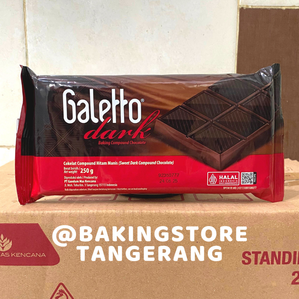 Galetto Dark Chocolate 250 gr | Dark coklat compound Galetto