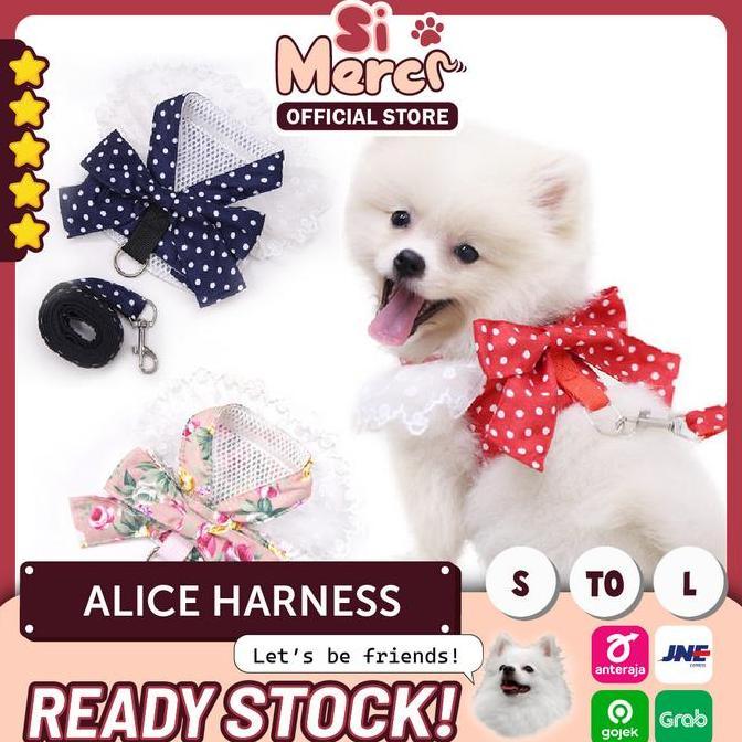 RAFENU Alice Harness Baju Anjing Kucing/Harness Premium Anjing/Harness Anjing