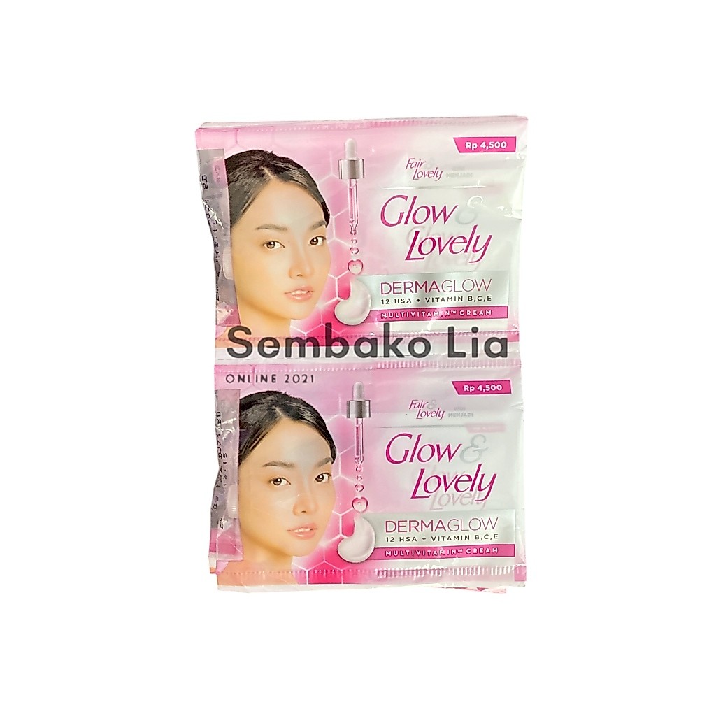 (2PCS) Fair & Lovely Sachet 9gr Fair Lovely (Glow & Lovely) Cream Sachet