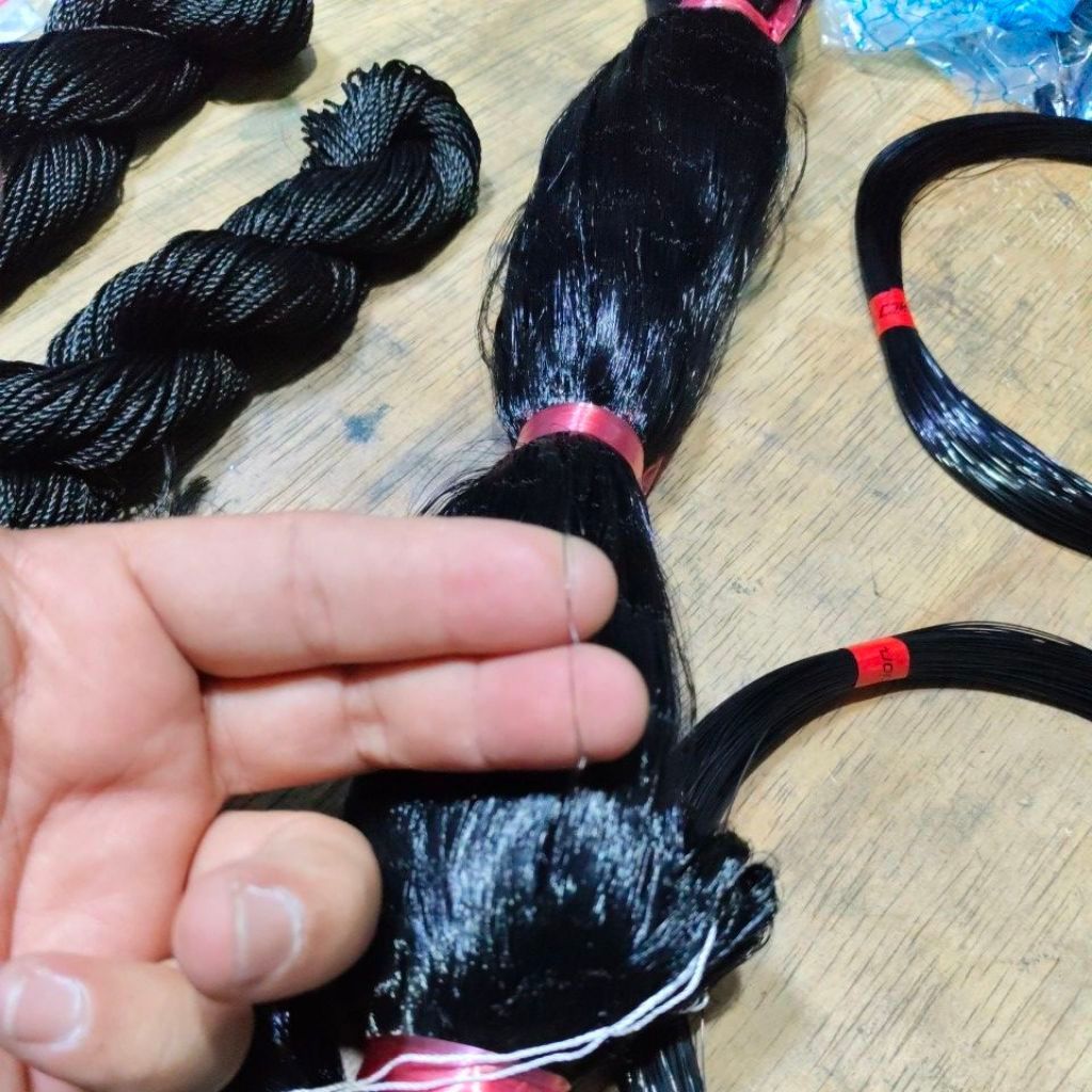 012 jaring burung hitam 1¾" tinggi 4 meter 100/50 buat burung sebesar perkutut bonus 2 ikat benang